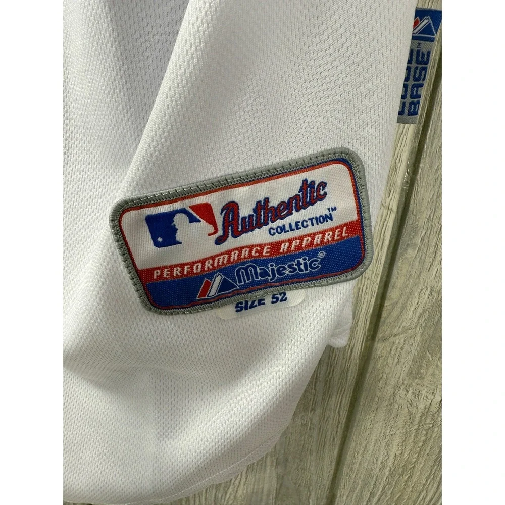 Majestic Milwaukee Brewers Ryan Braun 8 Jersey Men 52 Authentic 40th Anniv White